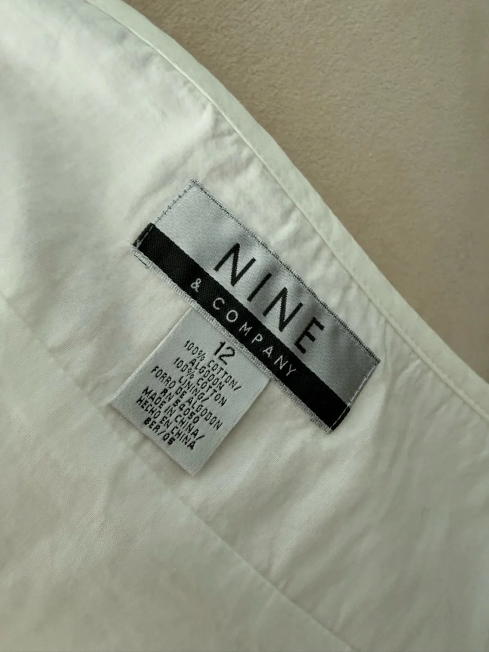 🤍 Vintage Nine West Ivory Eyelet 2PC Set Blazer & Skirt Cottage Chic - Picture 12 of 15